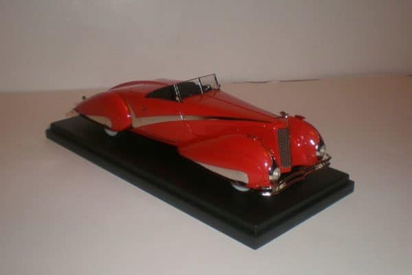 1937 Cadillac V-16 Hartmann's Roadster Top Down red e