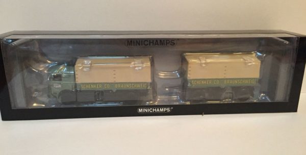1961 Bussing LU 11-16 truck with trailer Pritschenzug Schenker a