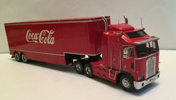 Kenworth K100E Aero Dynes Tractor Truck sami trailer Coca Cola