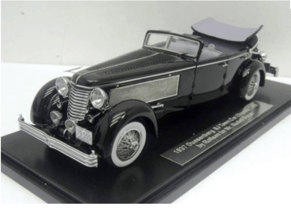 1937 Duesenberg Town car 2405 top down (9)