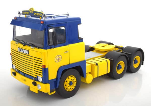 1976 Scania LBT 141 ASG blueyellow Tractor - Truck Made by Road Kings (1)