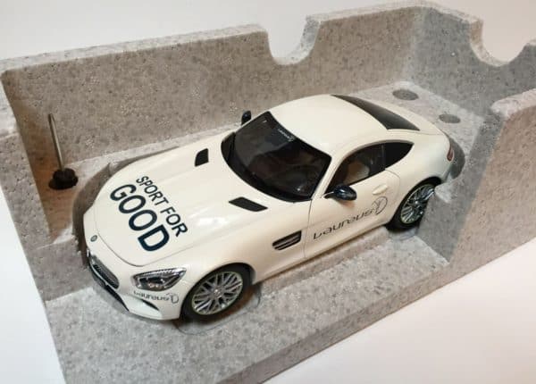 2016 Mercedes Benz AMG GT S C190 White Laureus Dealer model Norev (4)